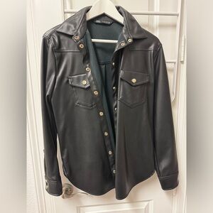 Vegan leather shirt/jacket Zara